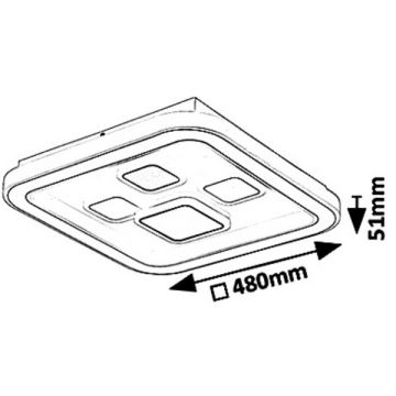 Rabalux 6475 - Plafón LED regulable HOLLIS LED/40W/230V