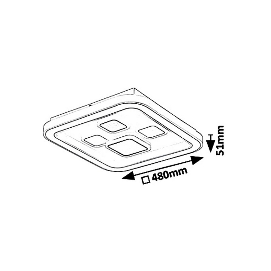 Rabalux 6475 - Plafón LED regulable HOLLIS LED/40W/230V