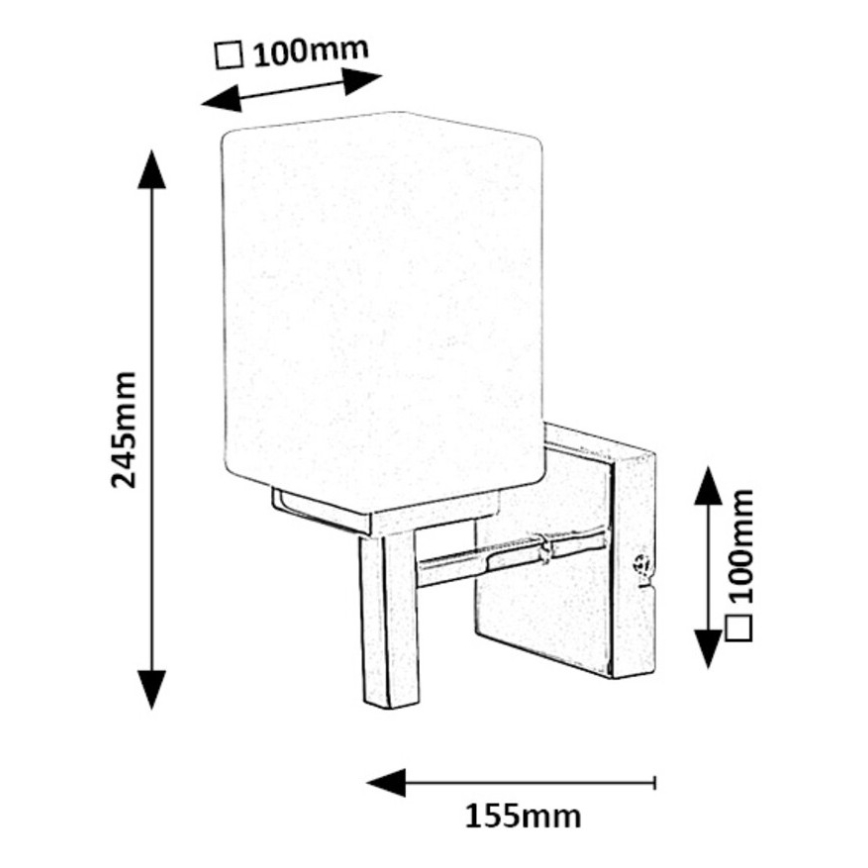 Rabalux - Aplique de baño 1xE14/10W/230V IP44 cromo