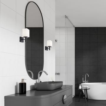 Rabalux - Aplique de baño 1xE14/10W/230V IP44 negro