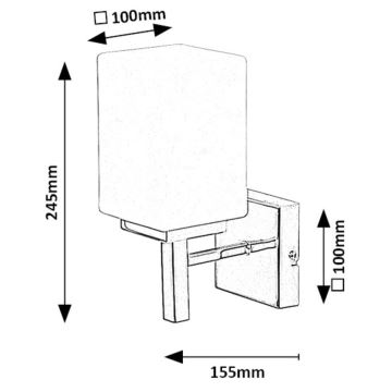 Rabalux - Aplique de baño 1xE14/10W/230V IP44 negro