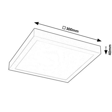 Rabalux - Panel LED fijo LED/18W/230V 4000K 30x30 cm