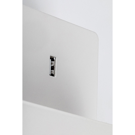 Rabalux - Aplique con estante y puerto USB 1xGU10/25W/230V blanco