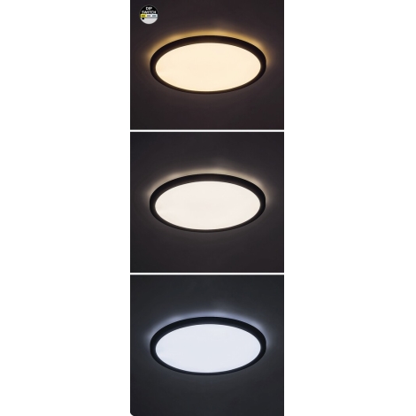 Rabalux - Plafón LED LED/36W/230V 3000/4000/6000K diá. 50 cm negro