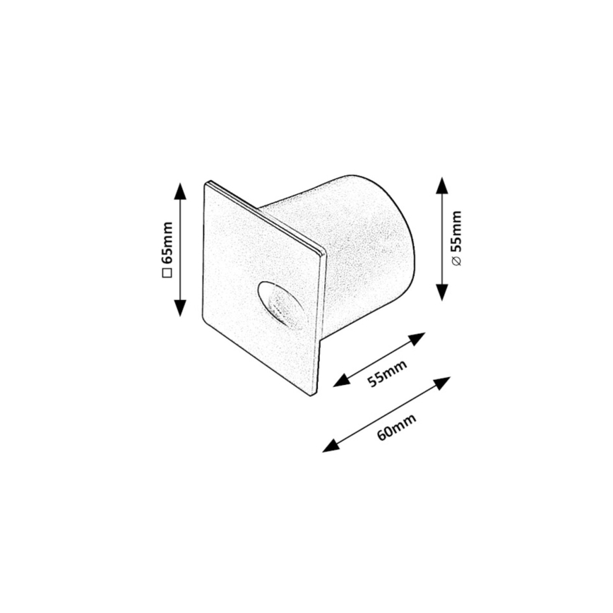 Rabalux - Iluminación de escalera LED exterior LED/3W/230V IP54 3000K negro