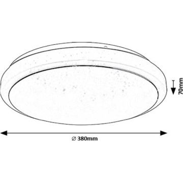 Rabalux - Plafón LED LED/24W/230V 3000K diá. 38 cm