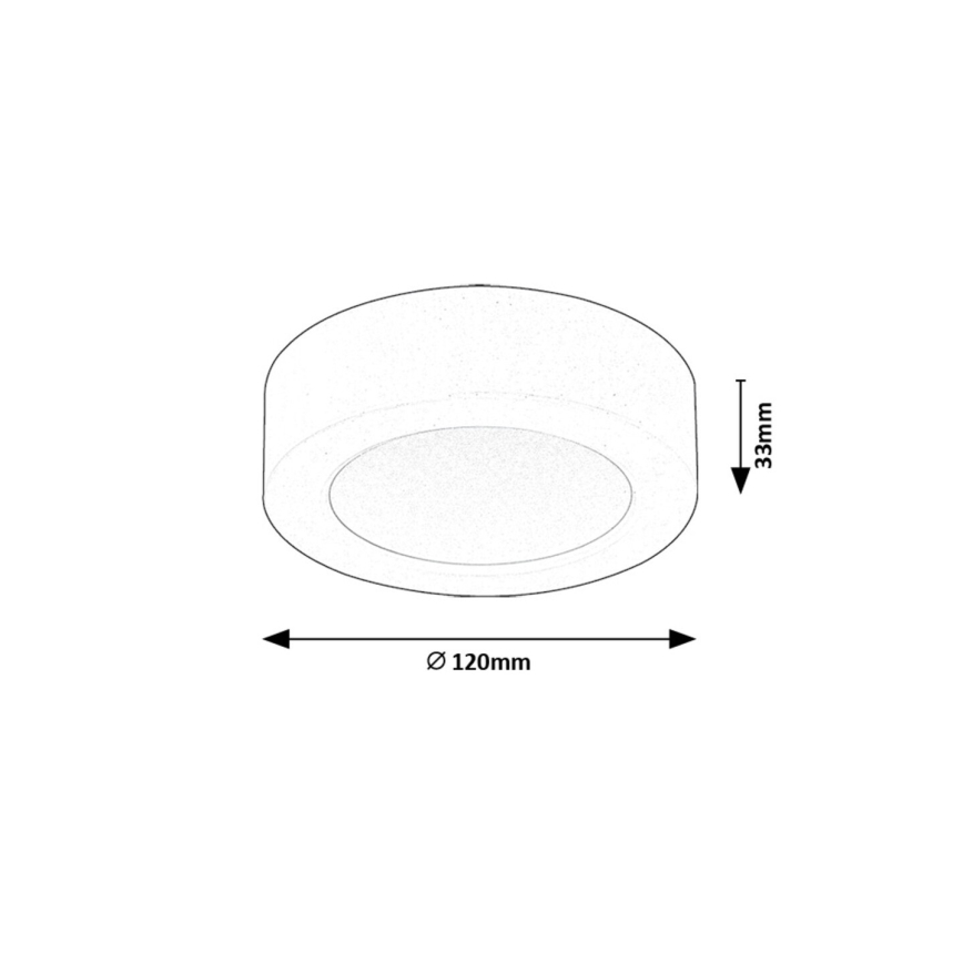 Rabalux - Plafón LED LED/7W/230V 4000K diá. 12 cm negro