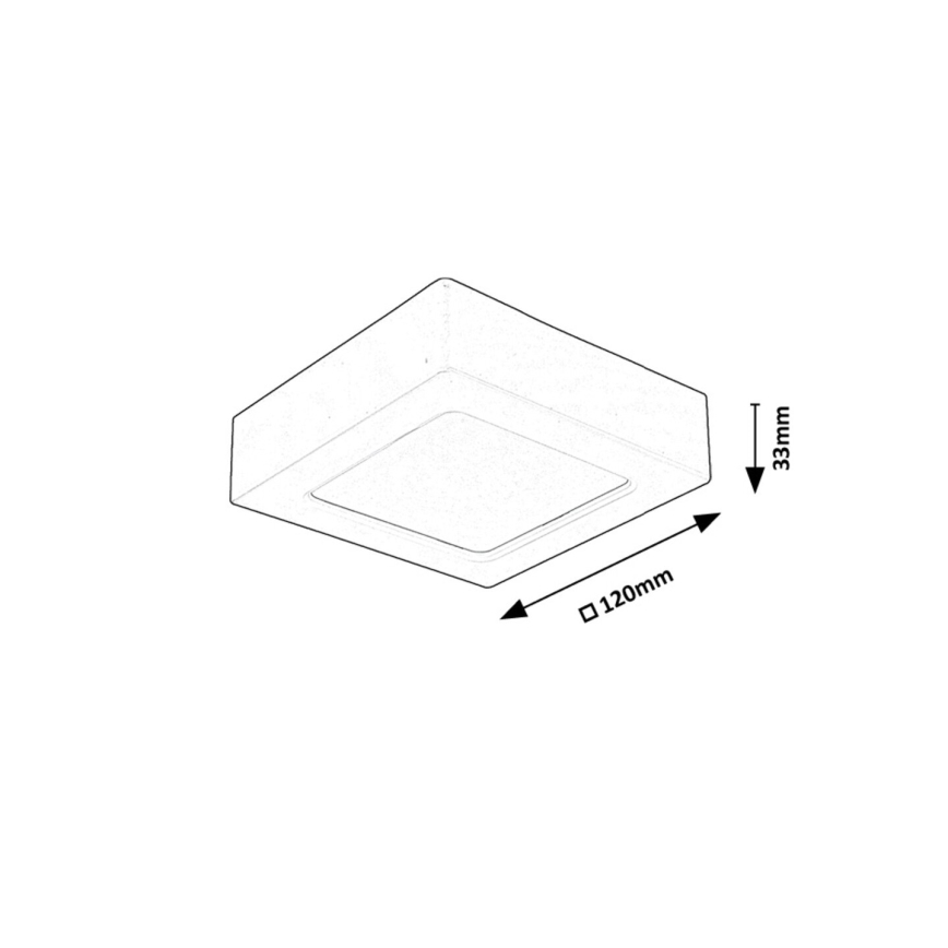 Rabalux - Plafón LED LED/7W/230V 3000K 12x12 cm blanco