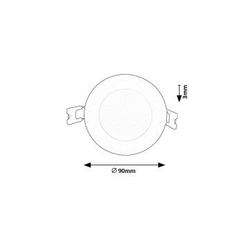 Rabalux - Lámpara empotrable LED LED/3W/230V 3000K diá. 9 cm blanco