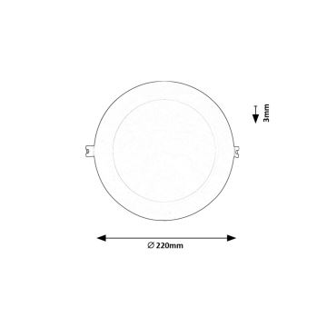 Rabalux - Lámpara empotrable LED LED/18W/230V 3000K diá. 22 cm blanco