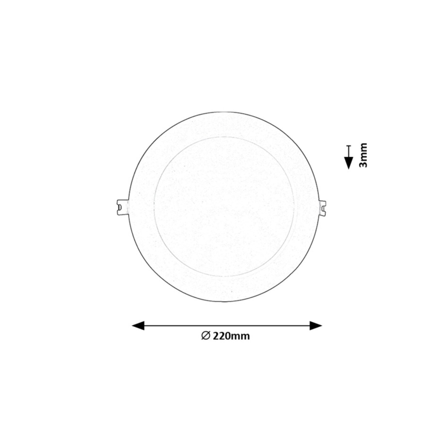 Rabalux - Lámpara empotrable LED LED/18W/230V 3000K diá. 22 cm blanco