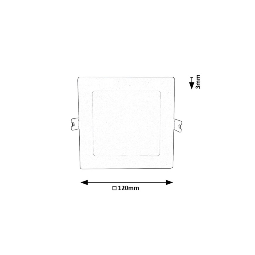 Rabalux - Lámpara empotrable LED LED/6W/230V 3000K 12x12 cm blanco