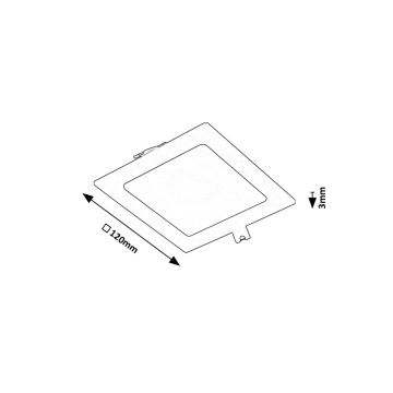 Rabalux - Lámpara empotrable LED LED/6W/230V 12x12 cm negro