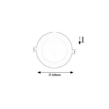 Rabalux - Lámpara empotrable LED LED/6W/230V diá. 12 cm blanco