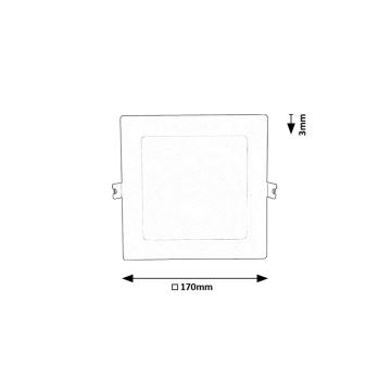 Rabalux - Lámpara empotrable LED LED/12W/230V 17x17 cm blanco