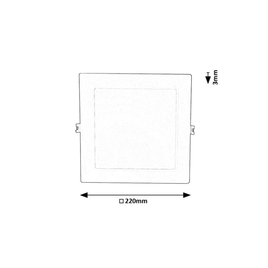 Rabalux - Lámpara empotrable LED LED/18W/230V 22x22 cm blanco