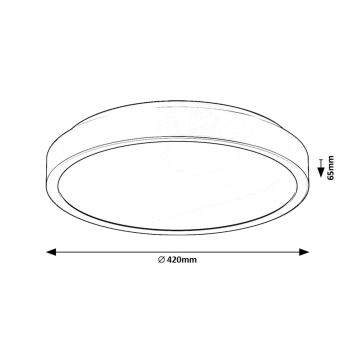 Rabalux - Plafón LED de baño LED/48W/230V IP44 4000K diá. 42 cm negro