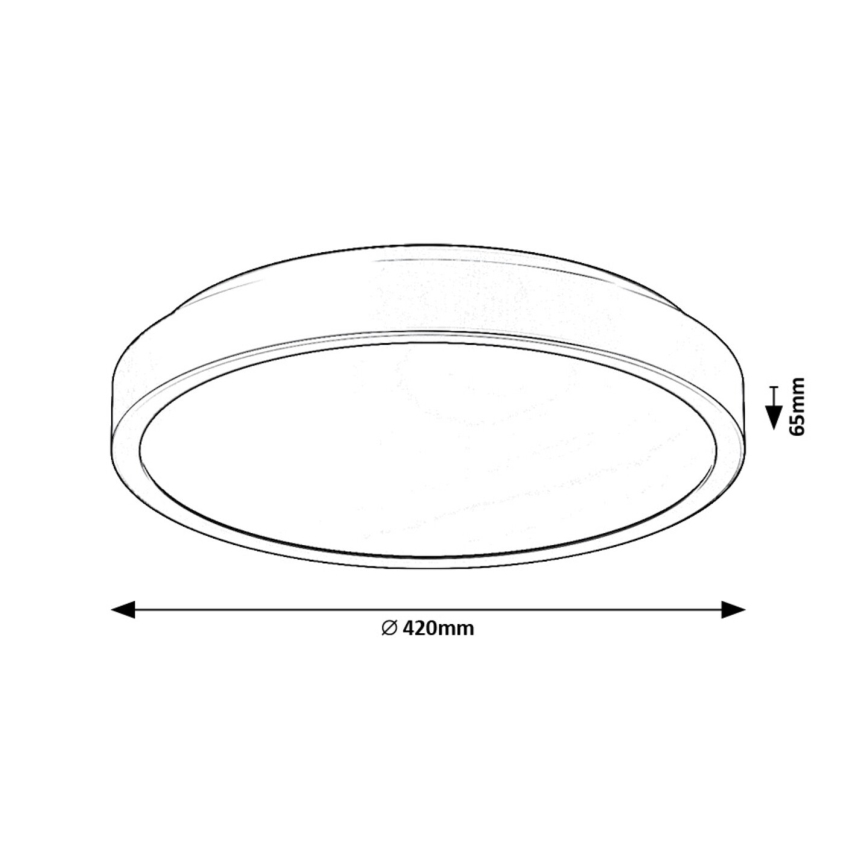 Rabalux - Plafón LED de baño LED/48W/230V IP44 4000K diá. 42 cm blanco