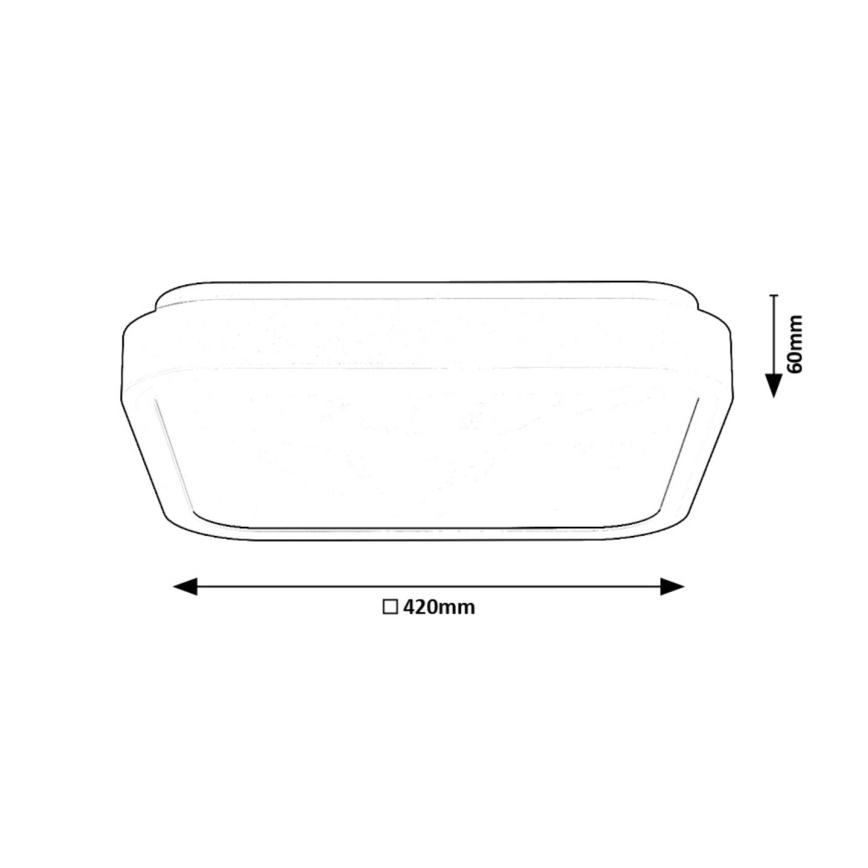 Rabalux - Plafón LED de baño LED/48W/230V IP44 4000K 42x42 cm blanco