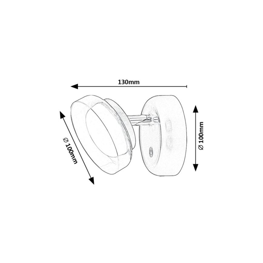 Rabalux - Lámpara LED de pared regulable y recargable LED/2W/5V 3000K 1800 mAh