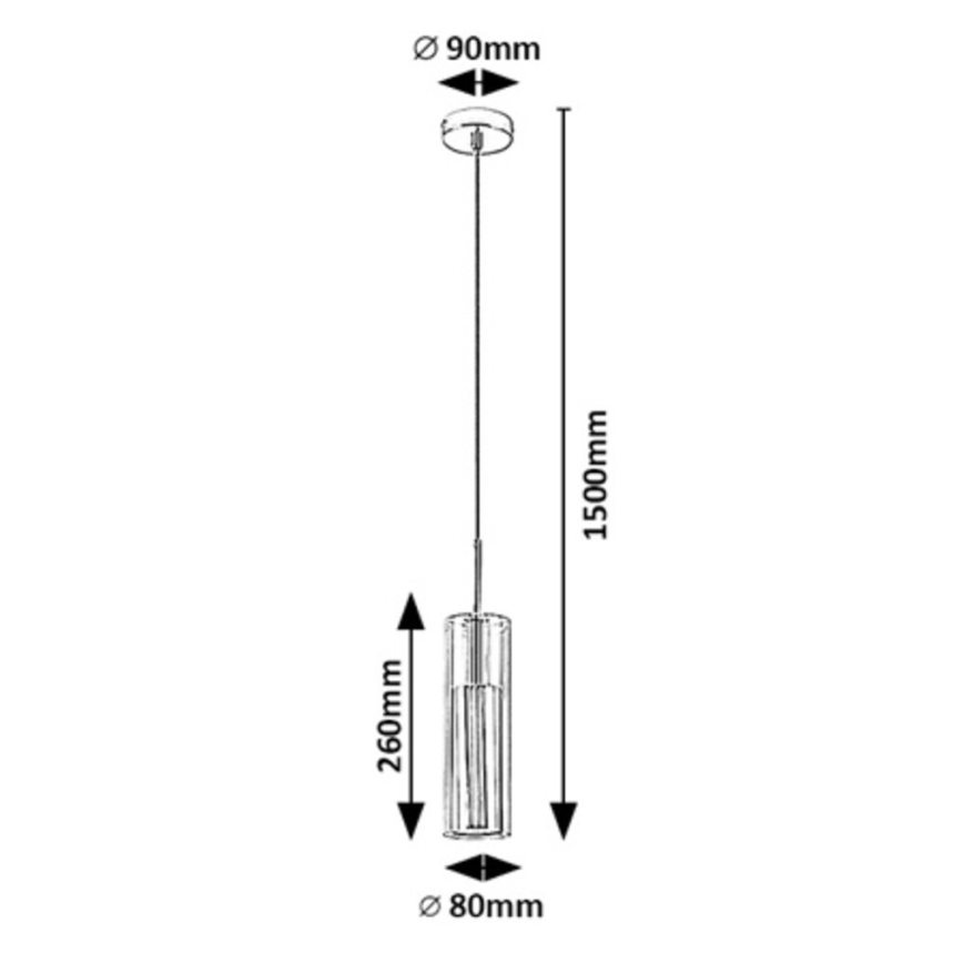 Rabalux - Lámpara colgante 1xGU10/50W/230V transparente/cromo