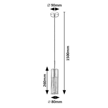 Rabalux - Lámpara colgante 1xGU10/50W/230V transparente/negro