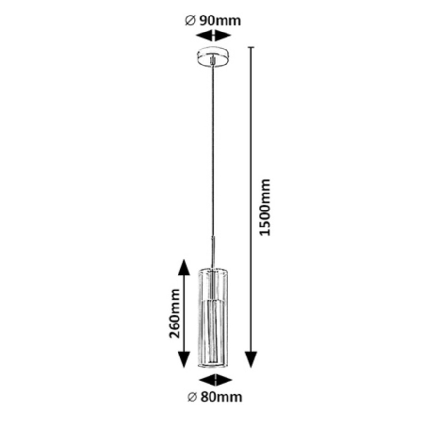 Rabalux - Lámpara colgante 1xGU10/50W/230V transparente/negro