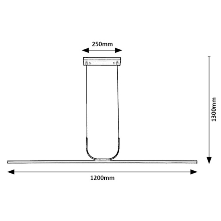 Rabalux - Lámpara LED colgante LED/25W/230V 3000K cromo