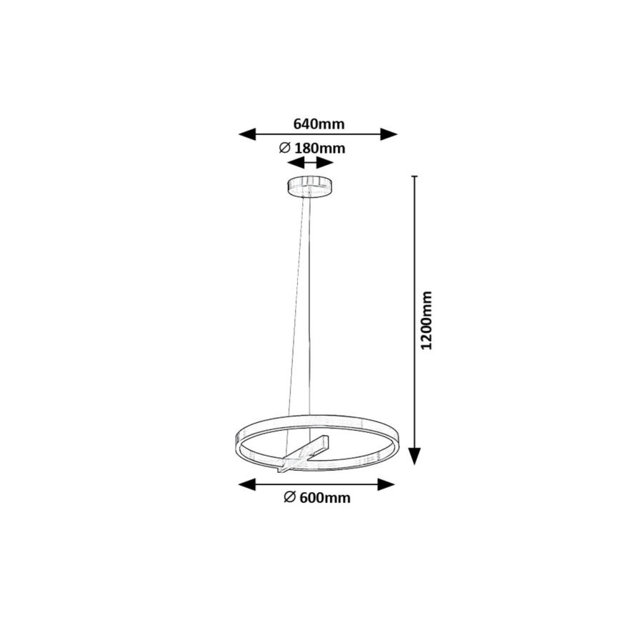 Rabalux 72222 - Lámpara de araña LED en ristra THRAC LED/34W/230V cromo mate