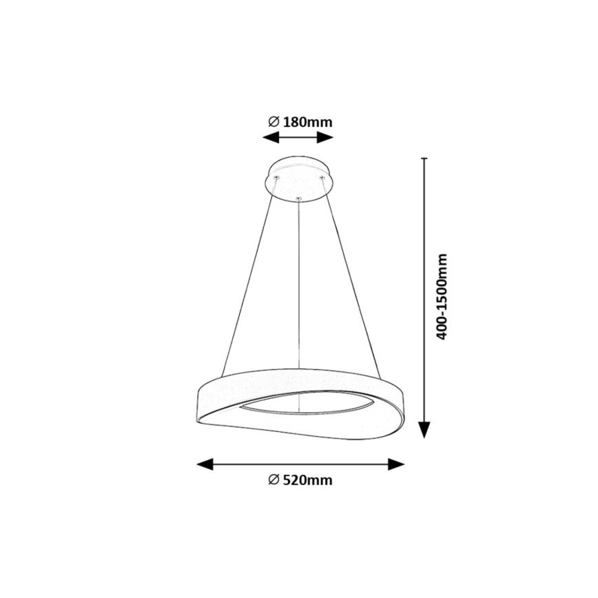 Rabalux - Lámpara LED colgante LED/56W/230V 3000K plata