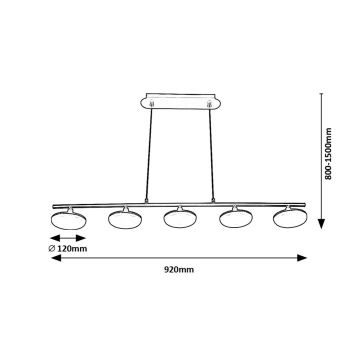 Rabalux - Lámpara LED colgante 5xLED/4W/230V 3000K