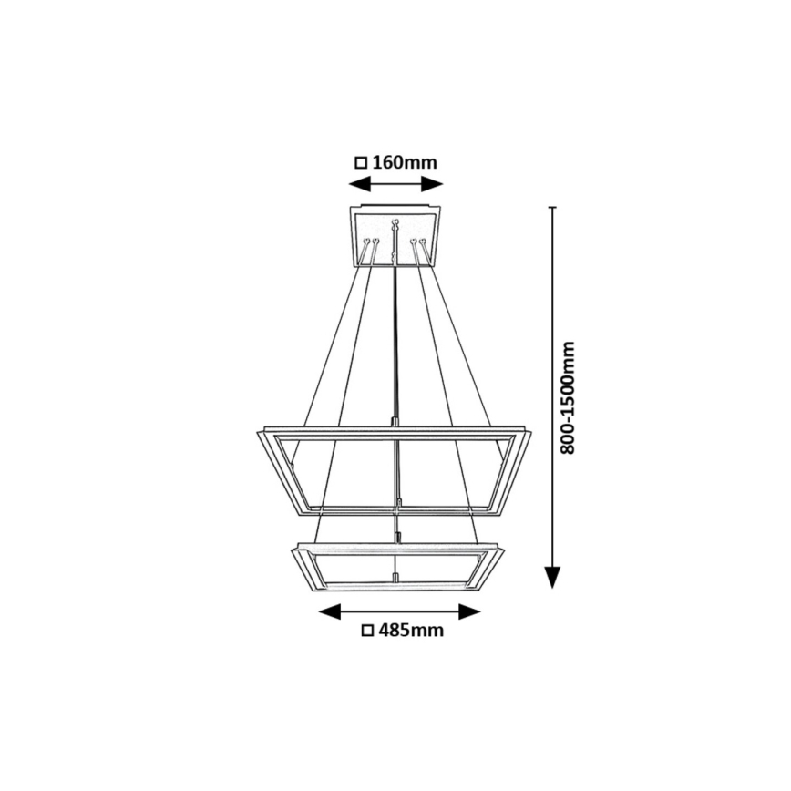 Rabalux - Lámpara LED colgante 2xLED/24W/230V 3000K