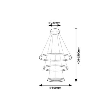 Rabalux - Lámpara LED colgante LED/100W/230V 3000K