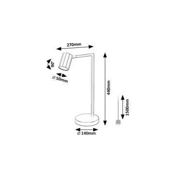 Rabalux - Lámpara de mesa 1xGU10/5W/230V negro