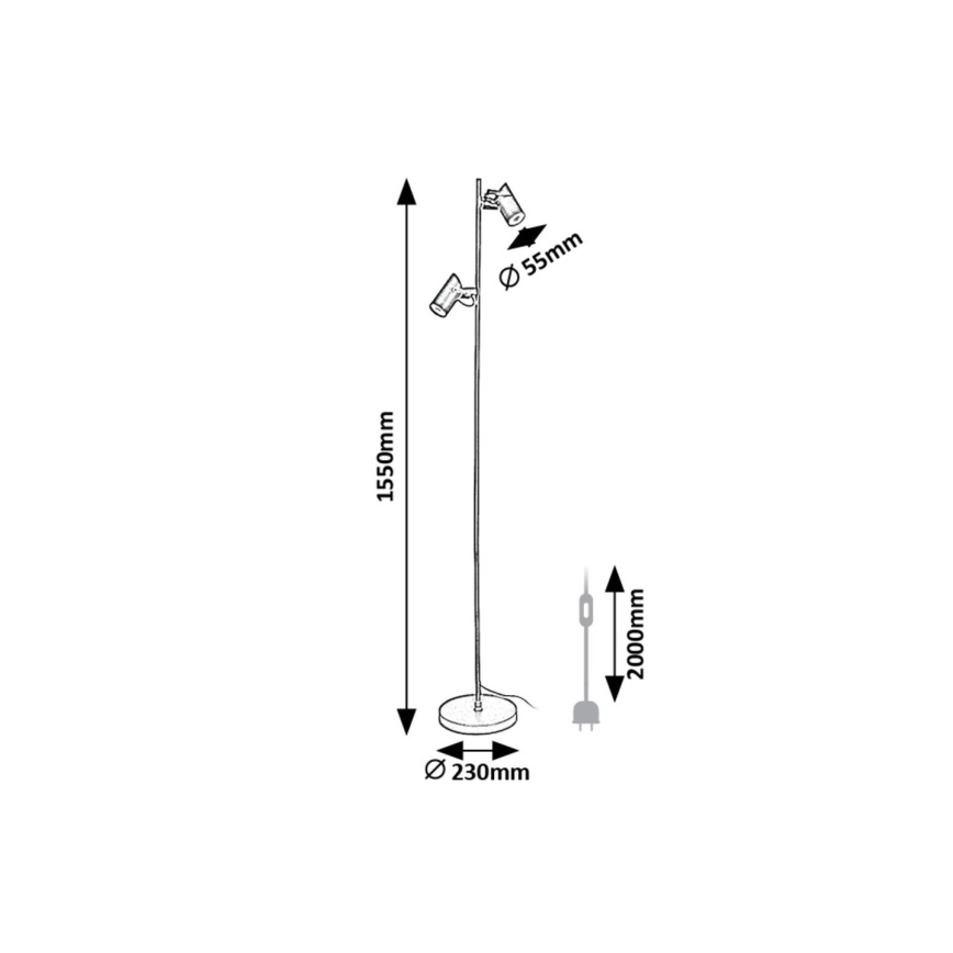 Rabalux - Lámpara de pie 2xGU10/10W/230V