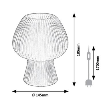 Rabalux - Lámpara de mesa 1xE14/60W/230V gris