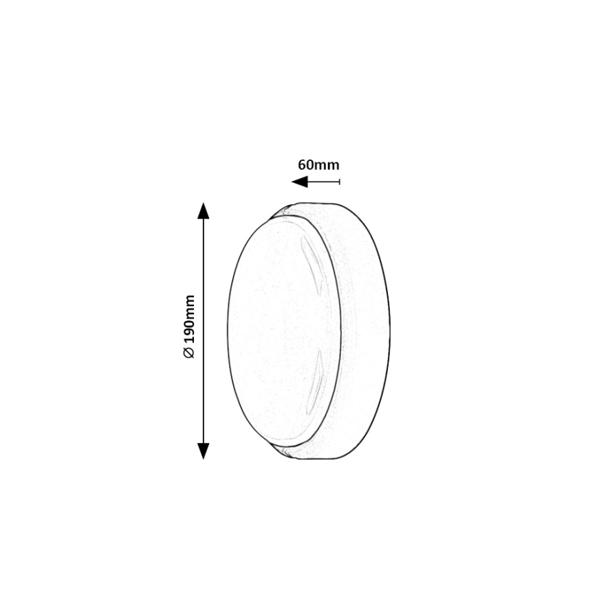 Rabalux - Plafón LED de exterior LED/15W/230V IP54 negro