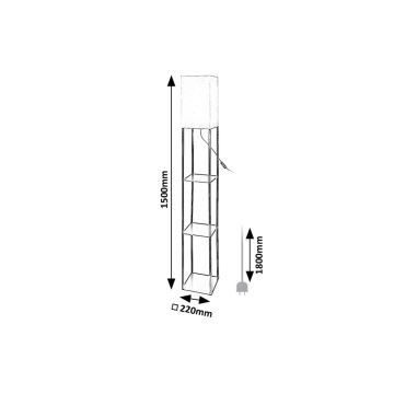 Rabalux 74191 - Lámpara de pie con estantes BRONN 1xE27/40W/230V