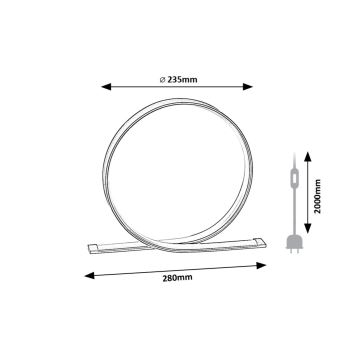 Rabalux - Lámpara de mesa LED LED/5W/230V 4000K negro