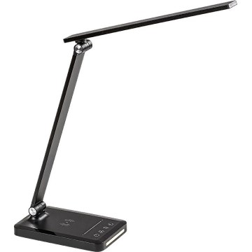 Rabalux 74213 - Lámpara LED de mesa flexible regulable con carga inalámbrica QI y USB LED/5W/5V 3000-6500K