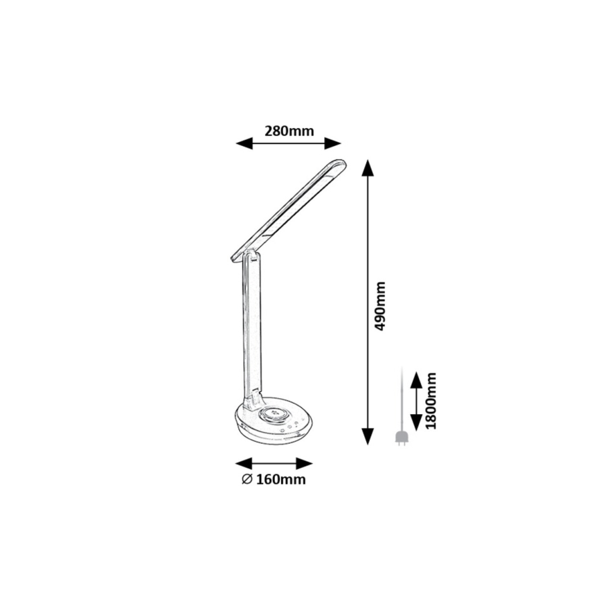 Rabalux - LED RGB Lámpara de mesa táctil regulable LED/6W/230V 3000/4000/5000K negro