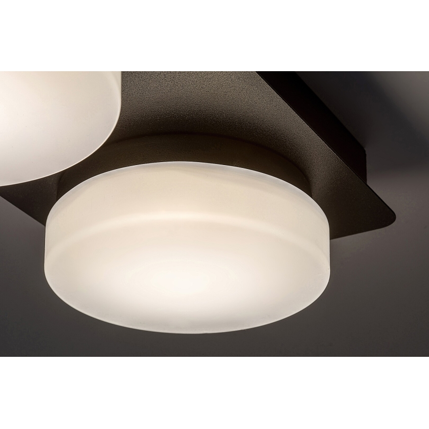 Rabalux - Plafón LED para baño 2xLED/5,5W/230V IP44 negro