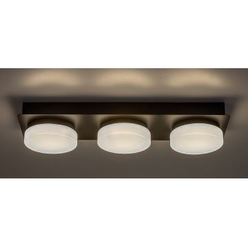 Rabalux - Plafón LED para baño 3xLED/6W/230V IP44 negro