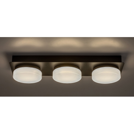 Rabalux - Plafón LED para baño 3xLED/6W/230V IP44 negro