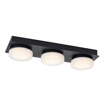 Rabalux - Plafón LED para baño 3xLED/6W/230V IP44 negro