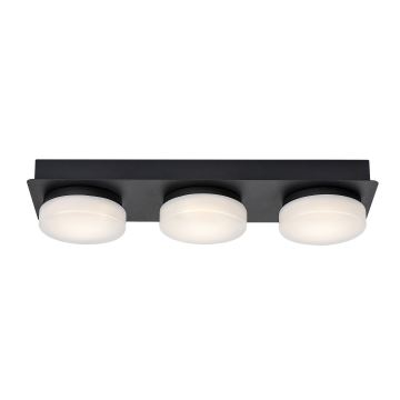 Rabalux - Plafón LED para baño 3xLED/6W/230V IP44 negro