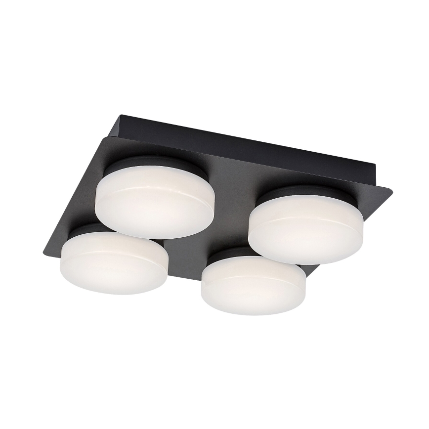 Rabalux - Plafón LED para baño 4xLED/5,2W/230V IP44 negro