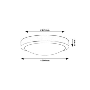 Rabalux - Plafón de baño 2xE27/40W/230V IP44