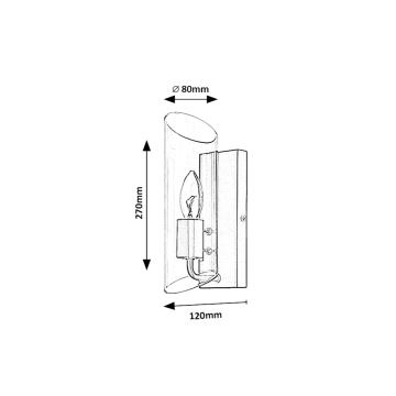 Rabalux - Aplique de baño 1xE14/12W/230V IP44 cromo