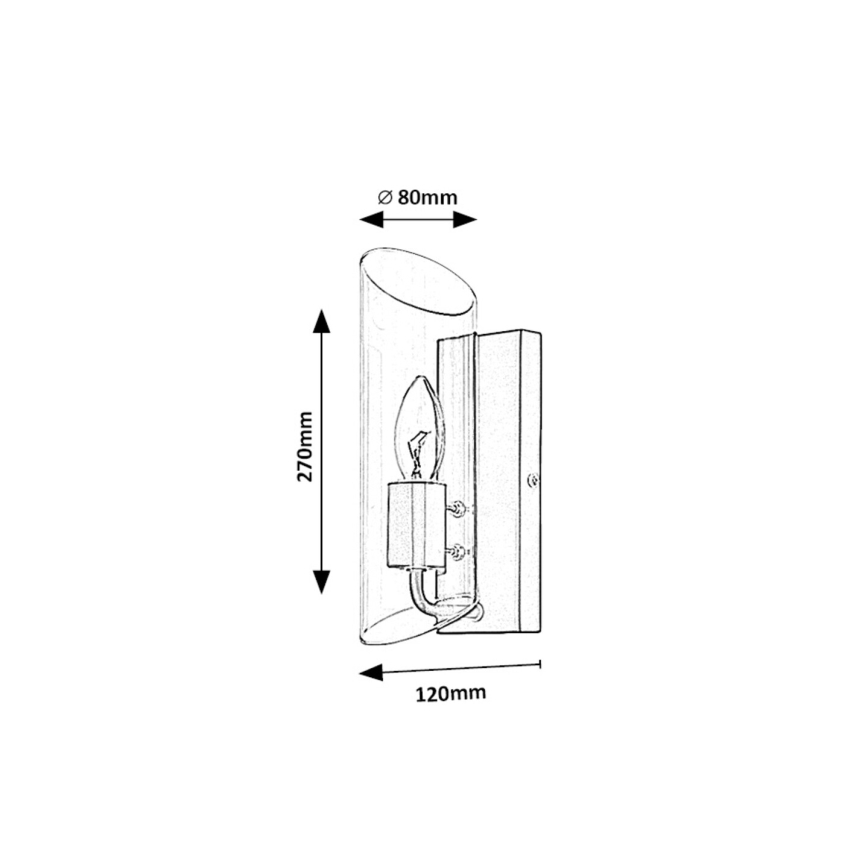 Rabalux - Aplique de baño 1xE14/12W/230V IP44 cromo